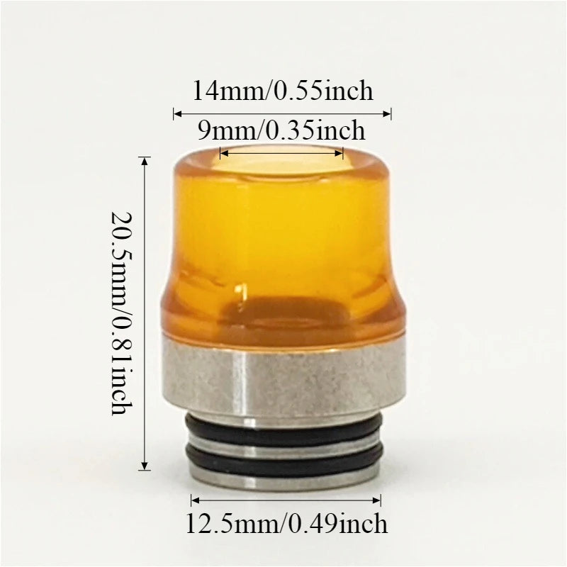 1PC 810 Acrylic Stainless Steel Drip Tip with Holes, Anti-Spitback Straw Joint