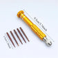 5-in-1 Multi-Functional Interchangeable-Head Non-Slip Screwdriver for Home/Workshop/Electronic Repair Tool