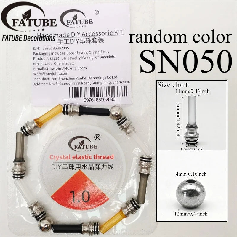 FATUBE Metal Plastic Spacer Bead DIY Bracelet Making Kit Handmade Jewelry Making Loose Bead for Necklace Charm Craft Accessories