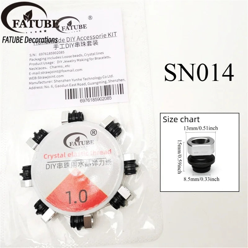 FATUBE Mixed Color Aluminum & Glossy Black Round Ball Spacer Loose Beads for DIY Bracelet Handmade Jewelry Making Parts