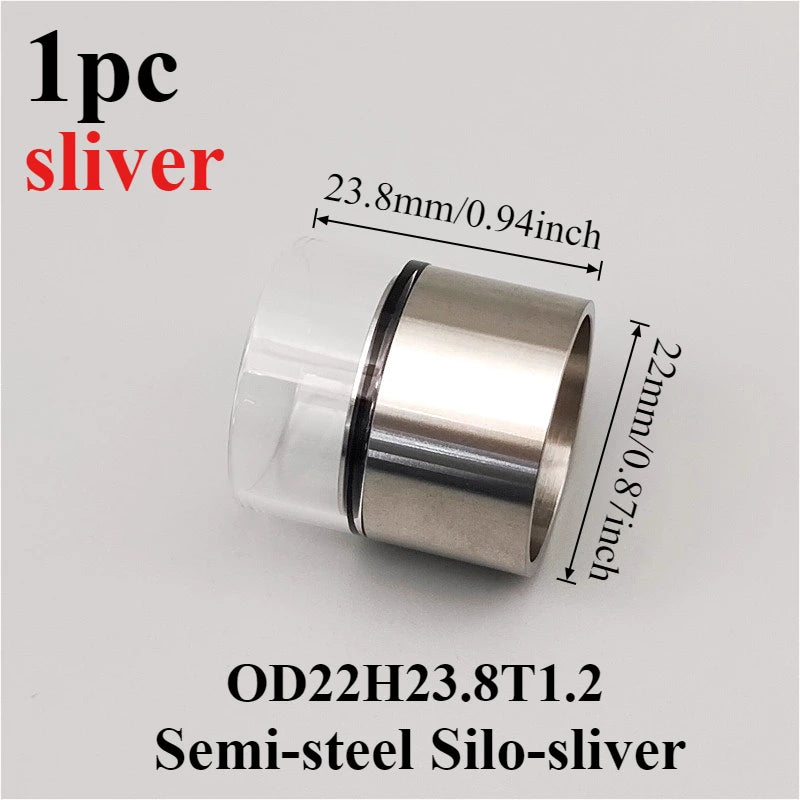 1PC Black Silver Multi-Size Semi-Steel Silo Straight Glass Tube Hardware Accessories