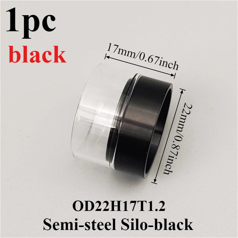1PC Black Silver Multi-Size Semi-Steel Silo Straight Glass Tube Hardware Accessories