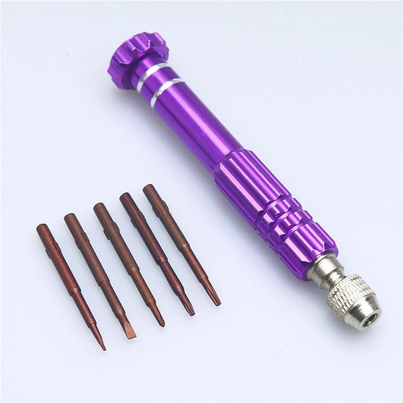 5-in-1 Multi-Functional Interchangeable-Head Non-Slip Screwdriver for Home/Workshop/Electronic Repair Tool