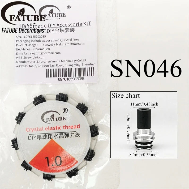 FATUBE Mixed Plastic Metal Beads Spacer Beads Kit Loose Beads With Elastic Thread DIY Necklace Handmade Jewelry Making Supplies