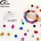 FATUBE DIY Jewelry Set Multicolor Thread Large Hole Aluminum Beads Elastic Thread For Handmade Bracelet Charm Craft Making