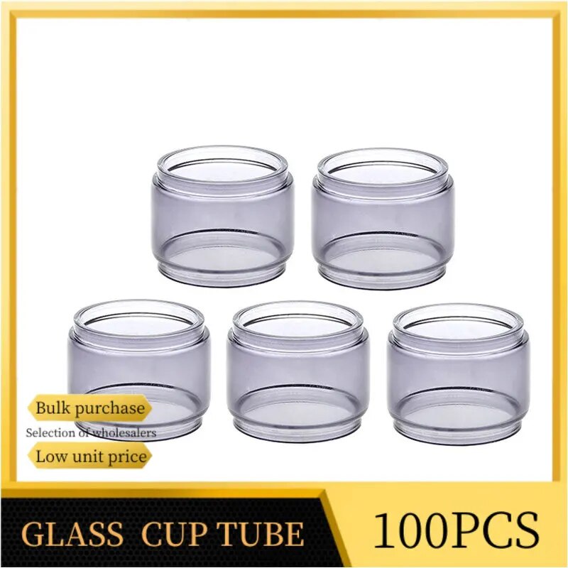 100PCS Semirainbow Half Straight Rainbow Bubble Glass Tube Customization Remark Model or Size(OD ID T H) ABCD