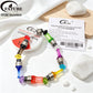 FATUBE DIY Bracelet Making Kit Multicolor Metal Plastic Beads with Elastic Thread for Handmade Jewelry Craft Supplies
