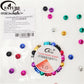 Multicolor Round Aluminum Loose Beads with Crystal Elastic Thread Handmade DIY Beading Kit for Bracelet Necklace Jewelry Making