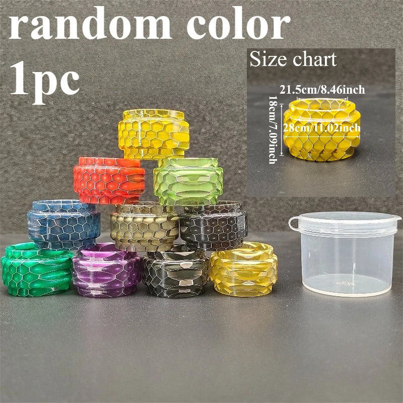 Honeycomb Marbled Resin Cylinder Sleeve Fat Tube Decorative Display Holder Round Resin Tube Accessories for Display Ornament