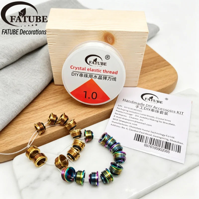 Multi Color Stainless Steel Spacer Beads Large Hole Loose Metal Bead DIY Handmade Jewelry Making Supplies For Bracelet Necklace