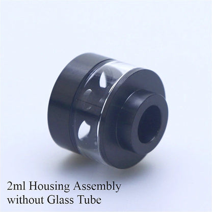 Flash-e-Vapor Shiny Stainless Steel Cover/ Straight Glass Tube 2ml 3.5ml Replacement Accessory