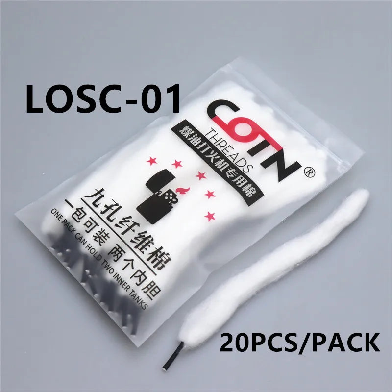 COTN THREADS Lighter Cotton Replacement Accessories Organic Oil‑Wicking Laces Sheet‑Shaped Cotton Balls Flint Stones