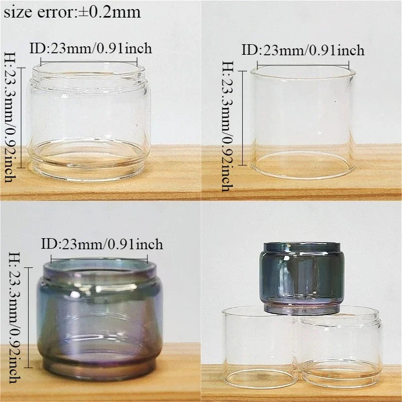 1set 3 in 1 Straight Bubble Glass Tube for Torch RTA Uforce L DRAG 4 Machine Replacement Accessory