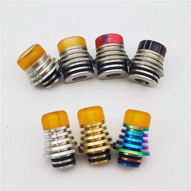 1PC 510 810 Drip Nozzle Tower Shaped Stainless Steel Resin PEI Straw Joint