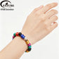 FATUBE Colorful Threaded Aluminum Spacer Beads Multicolor Metal Loose Beads DIY Bracelet Necklace Jewelry Making Accessories