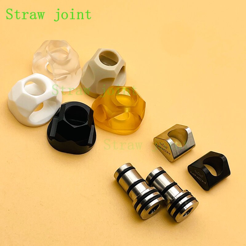 BB Billet Box Various Accessories BoRo Monarchy Multi Vhistle 316SS POM PC PEEK PEI 510 Straw Joint Adapter 1PC Random color