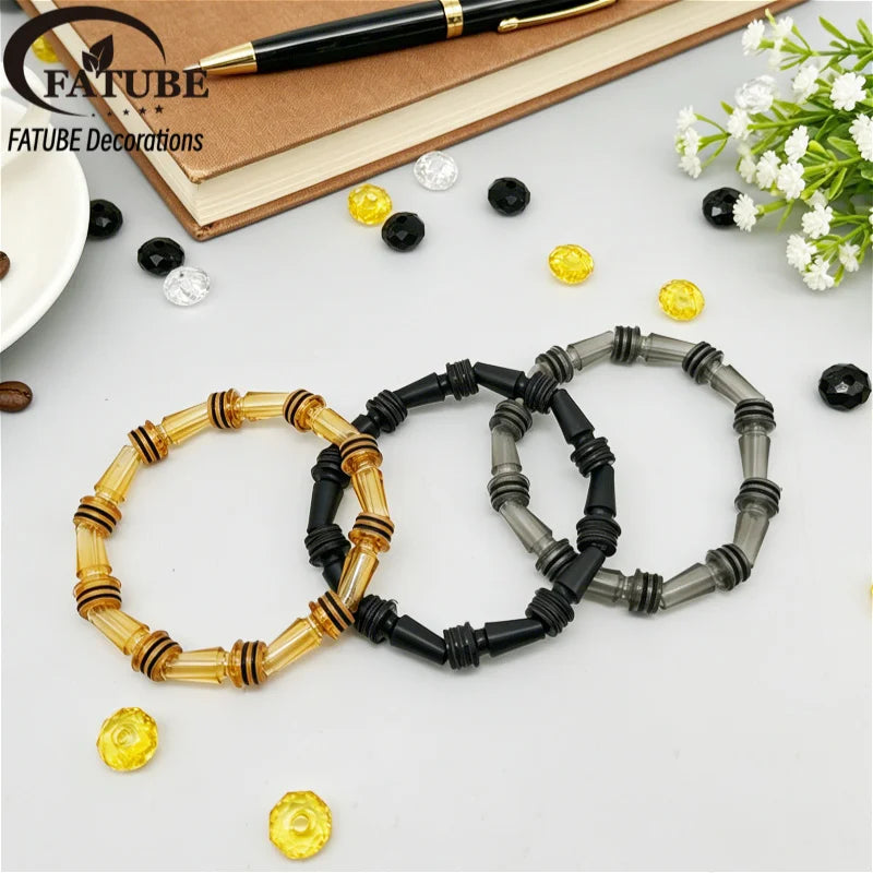 FATUBE Bamboo Tube Beads DIY Jewelry Making Set - Loose Spacer Beads for Personalized Bracelet, Necklace & Charm Creations
