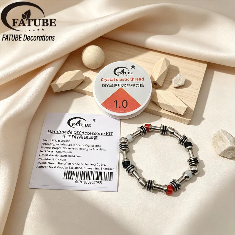 FATUBE DIY Bracelet Making Kit Metal Plastic Spacer Beads Handmade Jewelry Making Supplies for Bracelet Necklace Charms