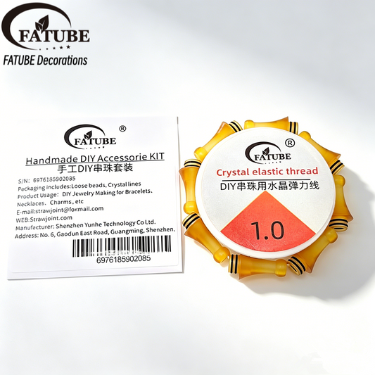 High-temperature-resistant PEI beads, handmade DIY bracelet materials, paired with transparent crystal elastic string, complete bead stringing set.