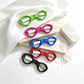 1PC Mini Eyeglass Shaped Folding Pocket Scissors, Portable Travel Small Scissors for DIY Sewing Thread Cutting & Craft Supplies