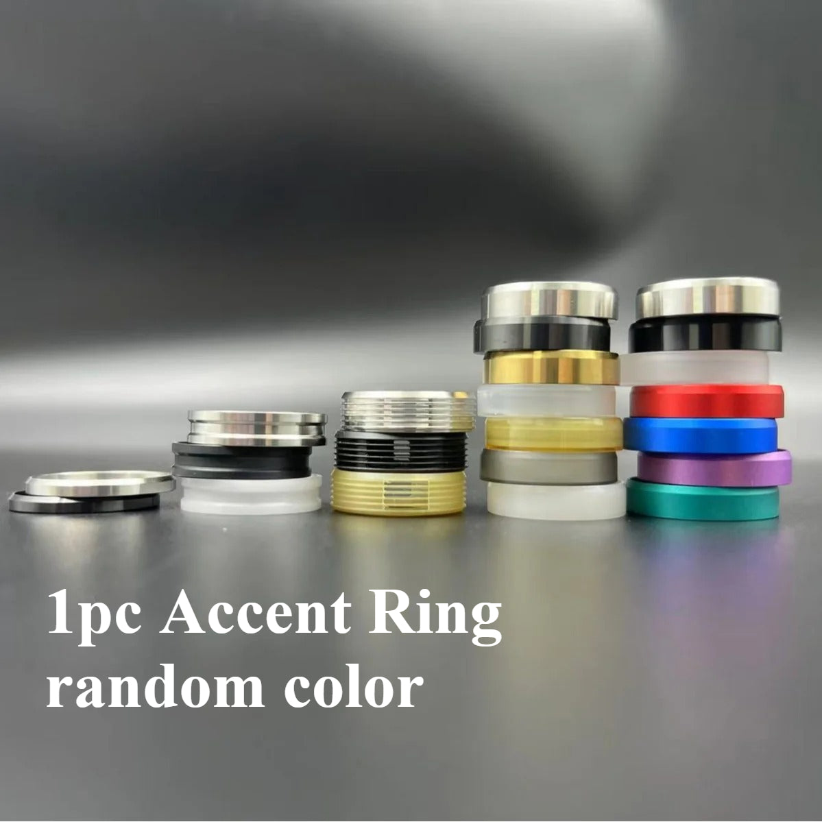 DDSX 1PC Typhoon Ring Texture Ring Striped Ring Armor 24mm Decorative Ring for 22mm Stainless Steel Random Color