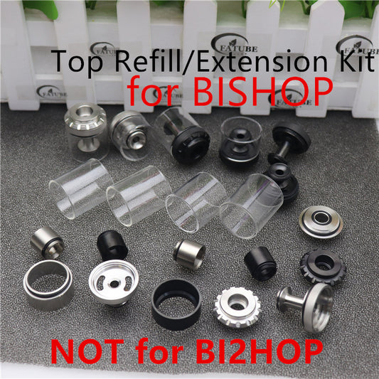 BISHOP Top Refill kit/H9ADD1.5ML Stainless Steel joint Extension kit for MTL with GLASS 2ml 4ml