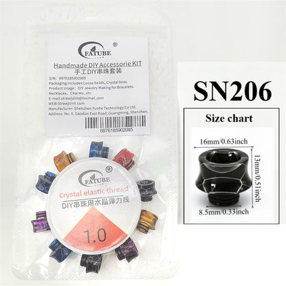 Mixed Color Imitate Jade Loose Beads Set Crystal Elastic Thread DIY Jewelry Making Accessories Material.