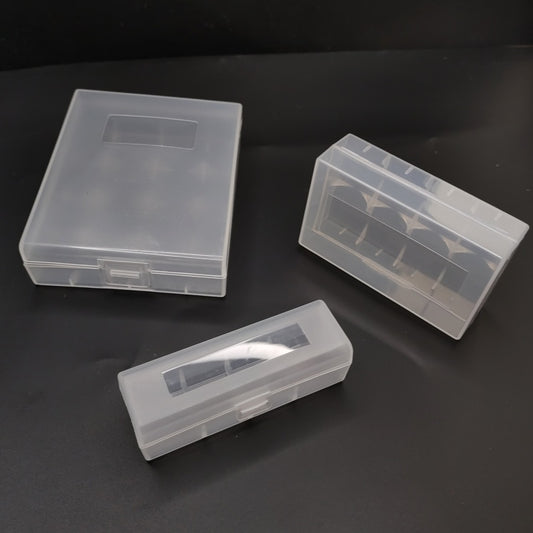 1PC Frosted White PP Battery Storage Box | Fits 18650/21700/26650 Batteries