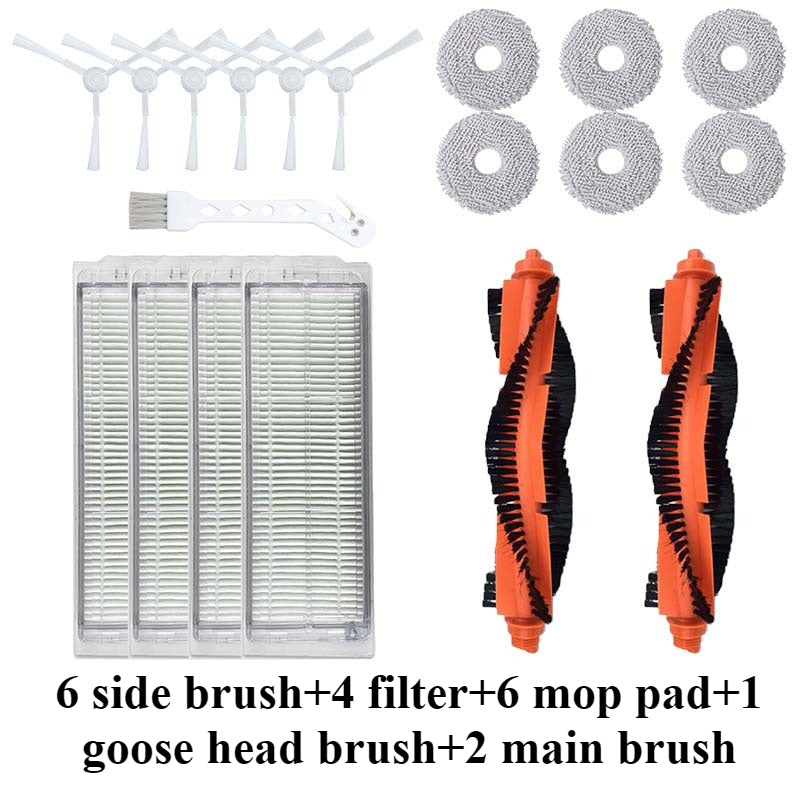 Suitable for Mijia Self-Cleaning 2 Consumables Robot Vacuum Cleaner Accessories, Xiaomi Robot Vacuum X20 C101 Main Roller Brush & Filter