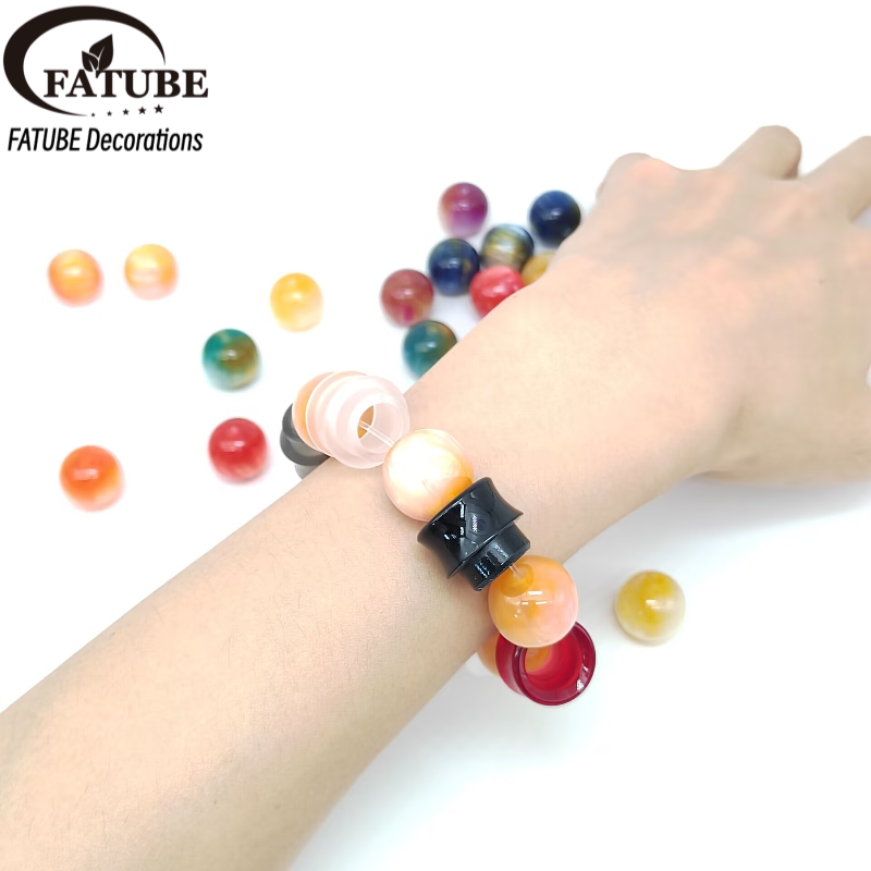 Small Waist Resin Loose Beads and Elastic Thread Set, Handmade DIY Bracelet Jewelry Making Supply Kit.