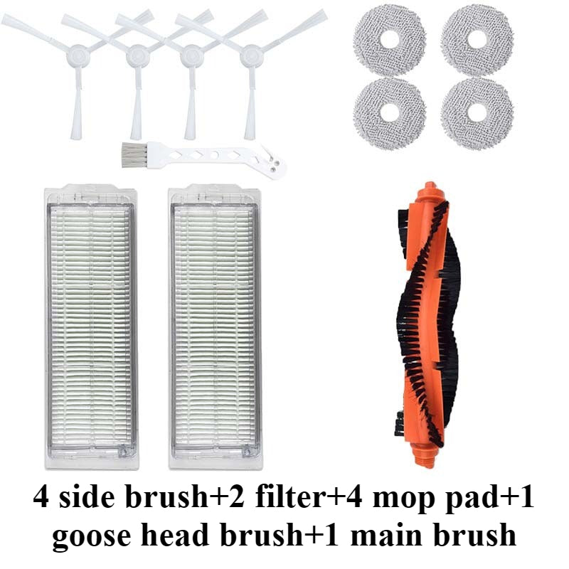 Suitable for Mijia Self-Cleaning 2 Consumables Robot Vacuum Cleaner Accessories, Xiaomi Robot Vacuum X20 C101 Main Roller Brush & Filter