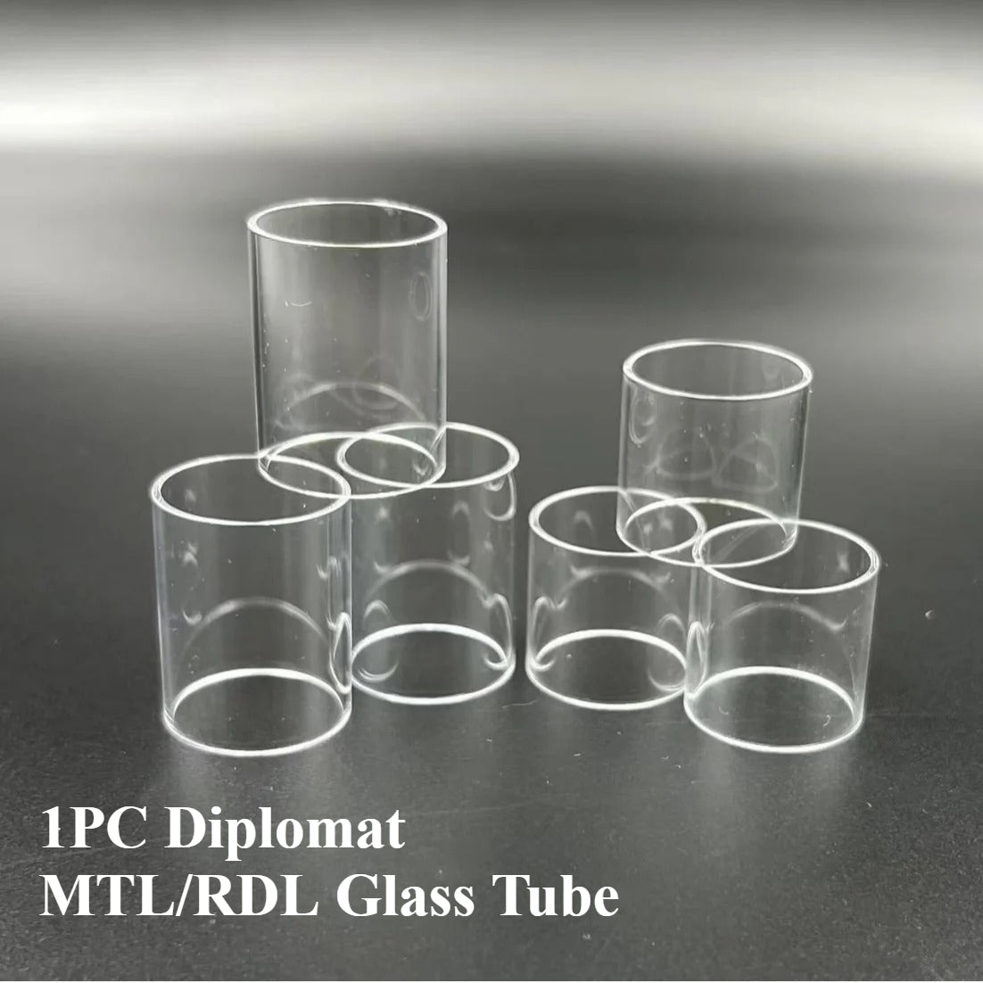 DDSX 1PC Top-Fill Short Chamber Glass Tube for Diplomat MTL/RDL Vape Devices