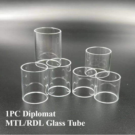 DDSX 1PC Top-Fill Short Chamber Glass Tube for Diplomat MTL/RDL Vape Devices