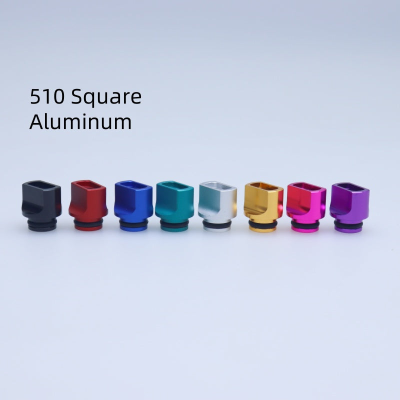 510 Rectangle square Aluminum Multicolor colour /drip tip  With Button set XBONE Colorful  Aluminum DRIP TIPS Straw Joint