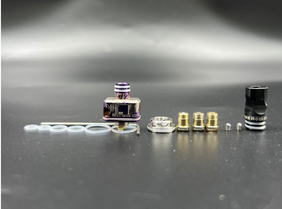 DDSX 1set New 909 NUGG 316 Stainless Steel Single Coil Design Rebuildable Atomizer Kit with 3 Air Pins