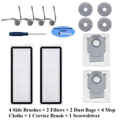 Compatible for Roborock P20 / P20 Pro Accessories Mop Cloth Dust Bag Side Brush Roller Brush Filter Consumables