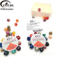 Mixed Color Crack Texture Resin Spacer Beads Set Handmade Jewelry Bracelet Accessories Material.