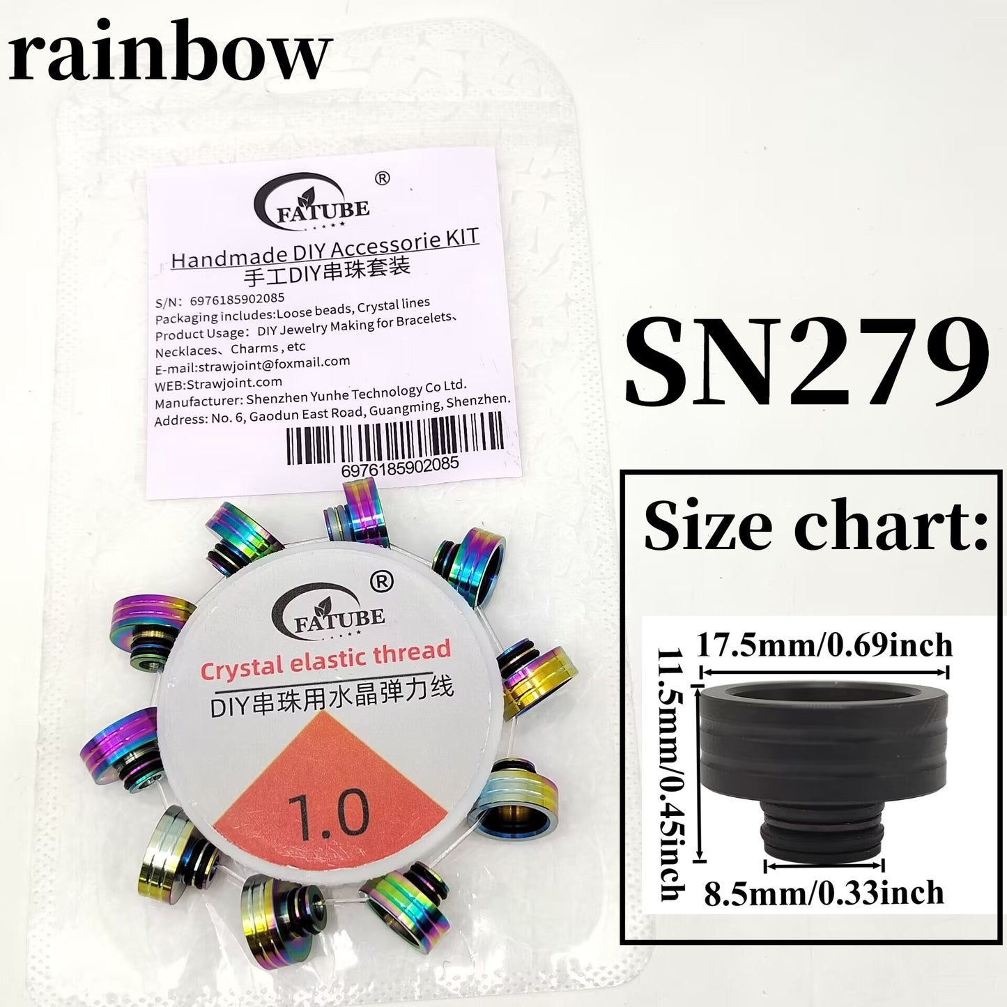 Multi Style Metal Beads and Clear Elastic Cord Kit Handmade DIY Stretch String Jewelry Making Supplies for Bracelets Necklaces