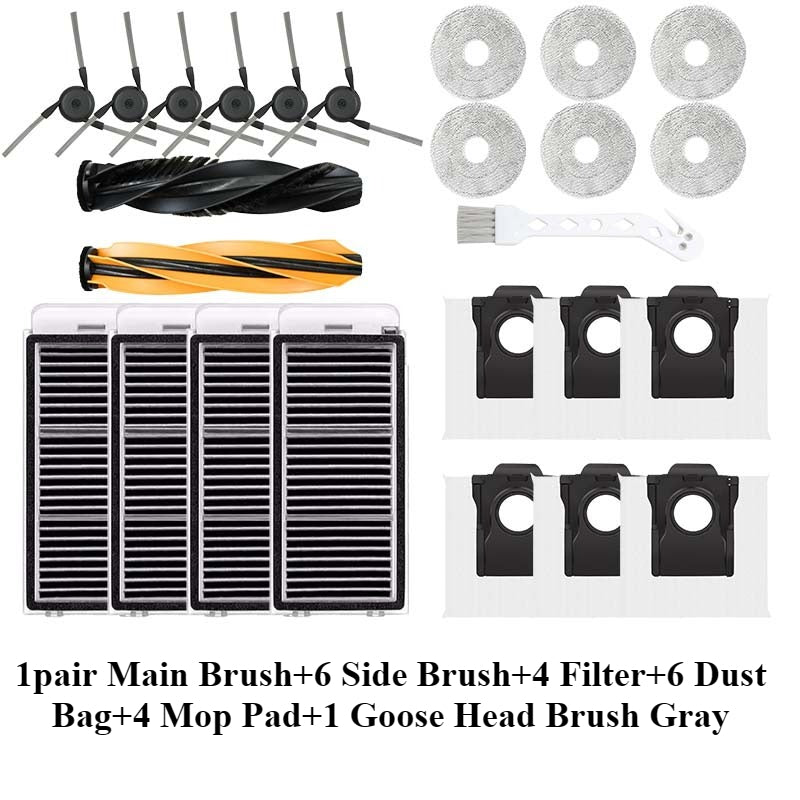 Compatible with Dreame Robot Vacuum Accessories: Main & Side Brushes for X50 Pro / X50 Master / L50 Pro Ultra Consumables