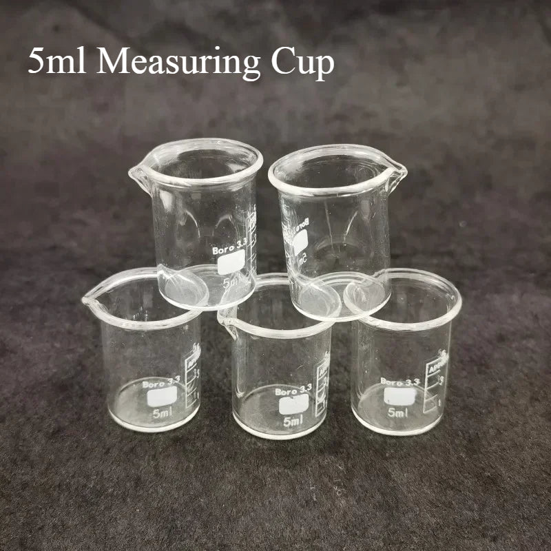 5PCS 5ml Measuring Cup for Bi2hop MTL Clear or Clear Black GLASS TUBE for Bi2hop MTL Top Refill Kit or 2ml/4ml