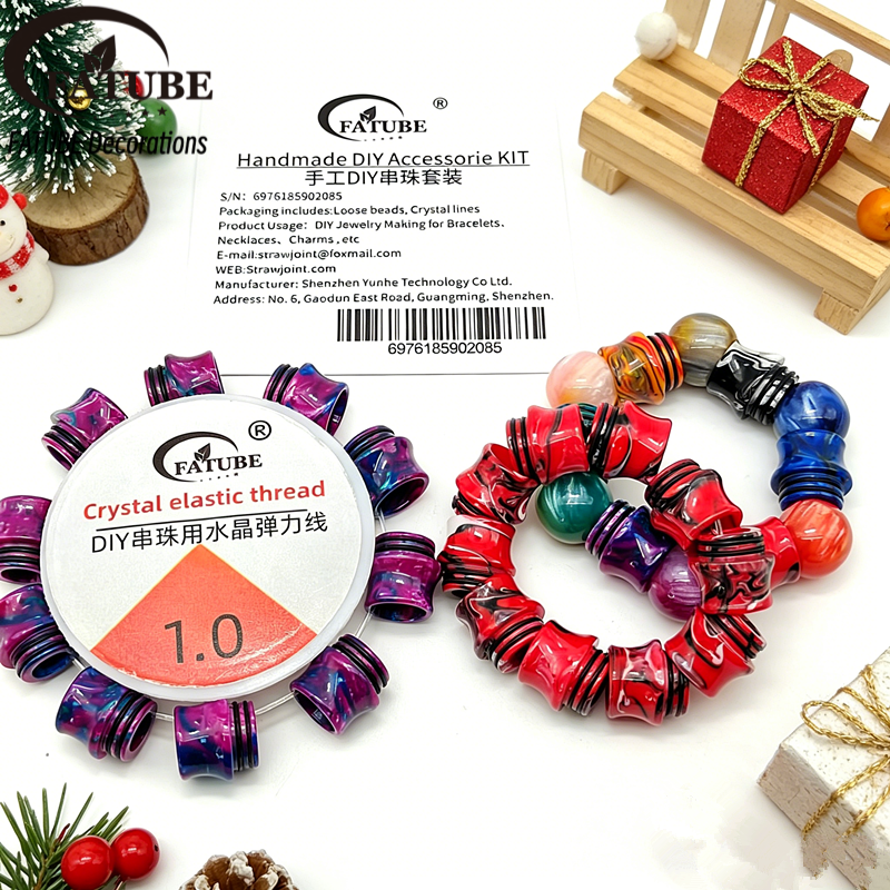 FATUBE Wear-Resistant Transparent Beading Elastic Thread 1.0mm Crystal Cord for Handmade DIY Bracelet Accessories.