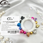 Colorful embossed aluminum beads + highly transparent crystal elastic thread. DIY handmade bracelet accessory kit.