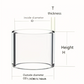 Clrane OD19mm Straight Clear Tube Tubular Glass Stand Decorative Display Base