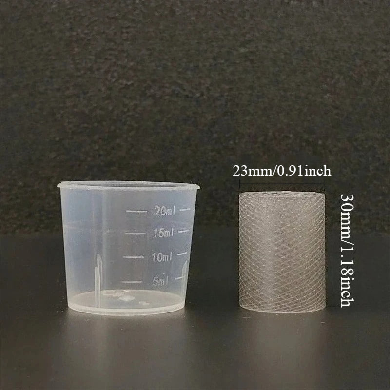 High-Temp Plastic Knurling Straight Tube Measuring Cups for Precise measurement of small-dose liquids