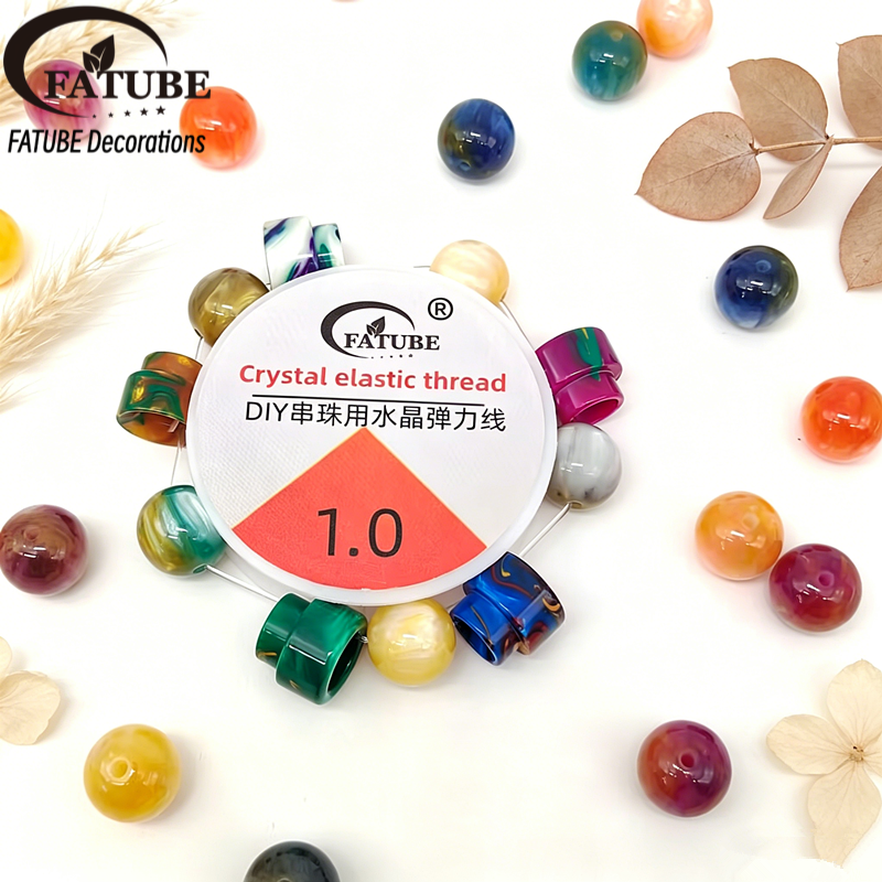 Colorful Gold Foil Resin Large Hole Spacer Tube Beads Loose Beads for DIY Handmade Bracelet Necklace Jewelry Making.