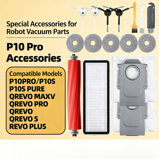 For Roborock P10 Pro Vacuum Cleaner Consumables Accessories QRevo MaxV / Pro Main Brush Side Brush HEPA Filter Dust Bag