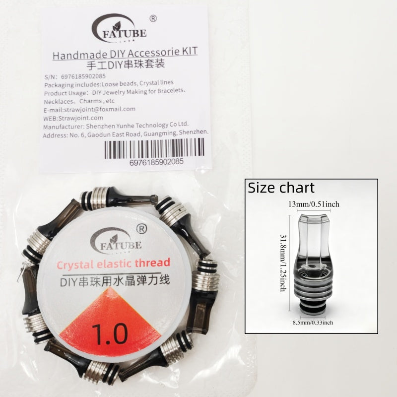 FATUBE DIY Bracelet Making Kit Multicolor Metal Plastic Beads with Elastic Thread for Handmade Jewelry Craft Supplies