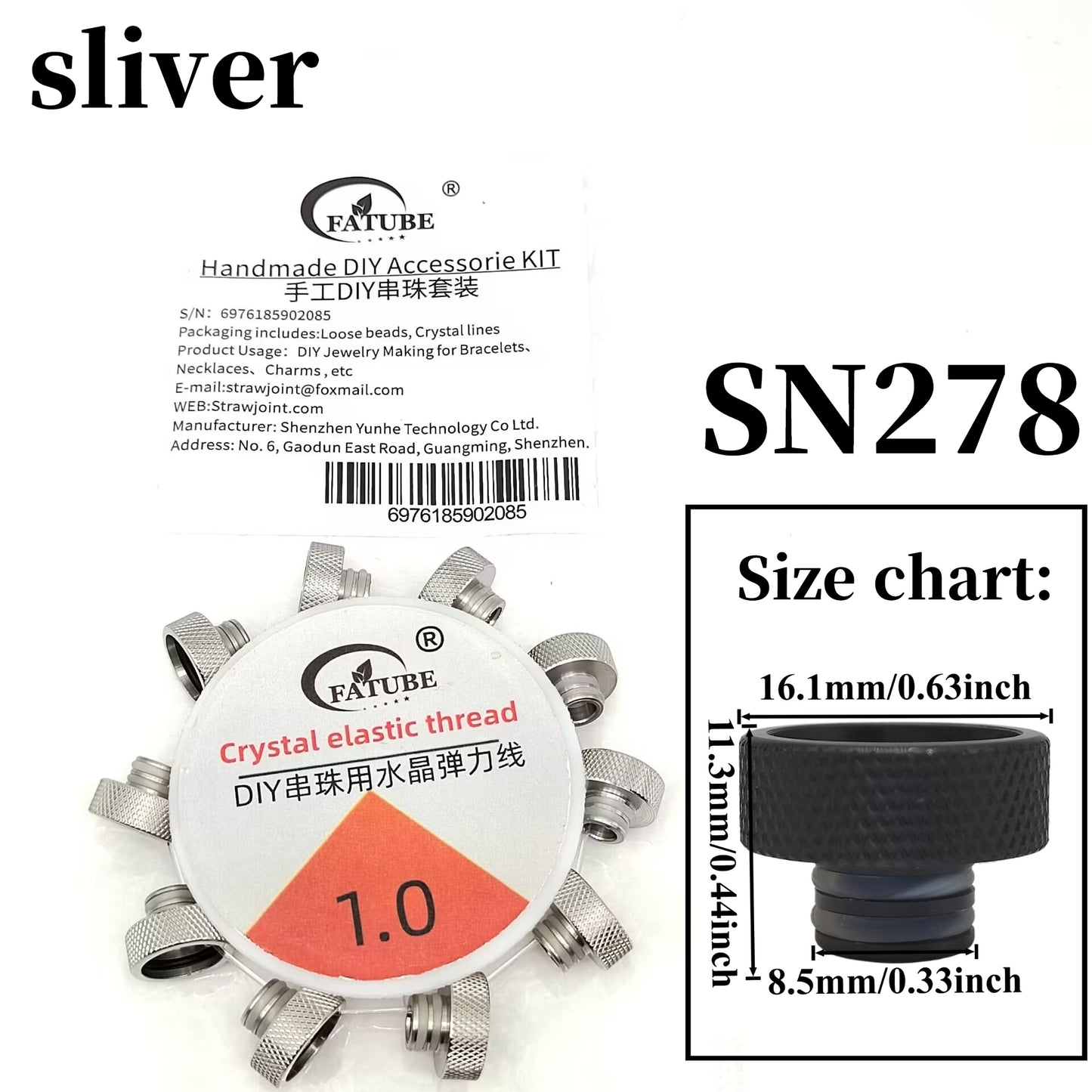 Multi Style Metal Beads and Clear Elastic Cord Kit Handmade DIY Stretch String Jewelry Making Supplies for Bracelets Necklaces