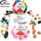Mixed Imitation Agate Resin Barrel Loose Beads With 1.0mm Elastic Cord DIY Bracelet Jewelry Making Supplies