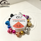 Colorful embossed aluminum beads + highly transparent crystal elastic thread. DIY handmade bracelet accessory kit.